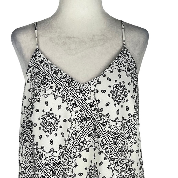 Olivia GREY SPAGHETTI STRAP TUNIC FLORAL‎ PATTERNED TOP - Picture 2 of 13
